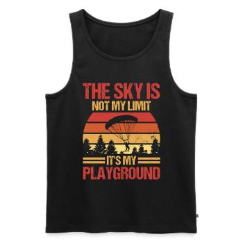 Skydiving Skydiving - Men's Premium Organic Tank Top - black - Front - Michal (187cm)