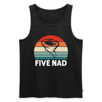 Kids Five-nado Warning 5th Birthday Tornado Themed - Men's Premium Organic Tank Top - black - Front - AI Model Male 178 light (178cm)