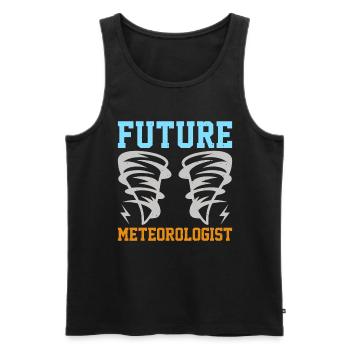 Weather forecast for future meteorologists for - Men's Premium Organic Tank Top - black - Front - AI Model Male 178 light (178cm)