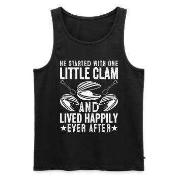 Discover the joy of shell digging with - Men's Premium Organic Tank Top - black - Front - Michal (187cm)