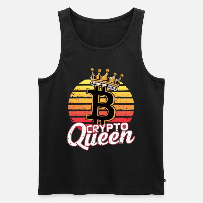 crypto queen Kryptowährung Coin - Männer Premium Bio Tank Top - Schwarz