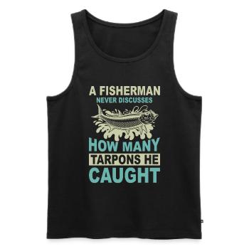 Tarpon Fishing Fishing Fisherman Anglers - Männer Premium Bio Tank Top - Schwarz - Vorne - Michal (187cm)