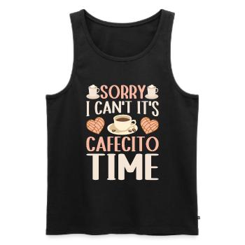 Cafecito Love: Embrace the soul of the - Men's Premium Organic Tank Top - black - Front - AI Model Male 178 light (178cm)