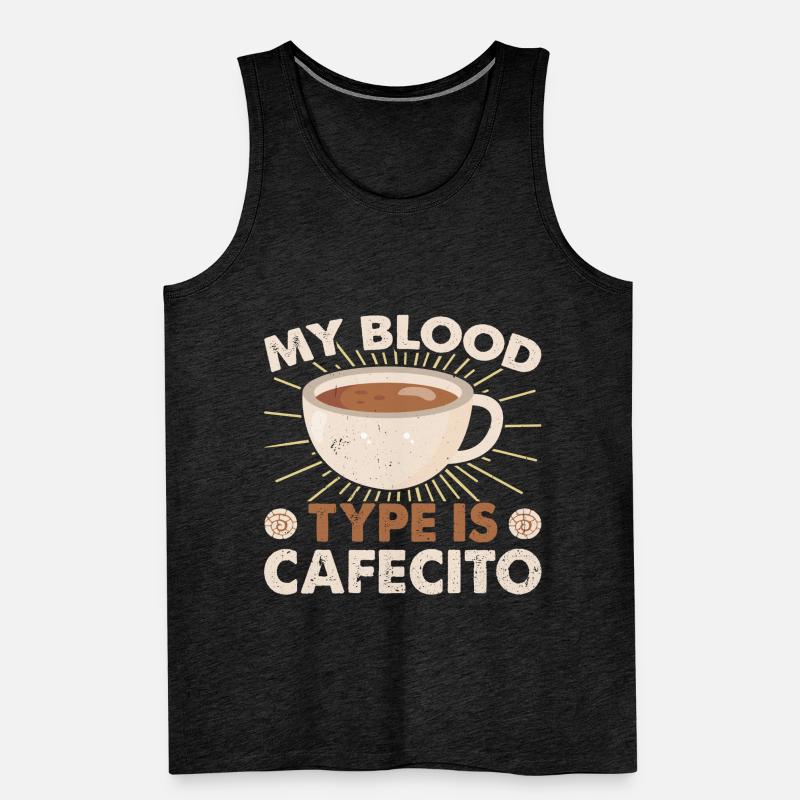 Spanisches Kaffeedesign „cafecito & Concha Lovers“ Männer Premium Bio Tank Top