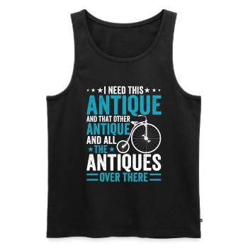 Lustiger Antiker Antique Car Antiquing Collector - Männer Premium Bio Tank Top - Schwarz - Vorne - Michal (187cm)