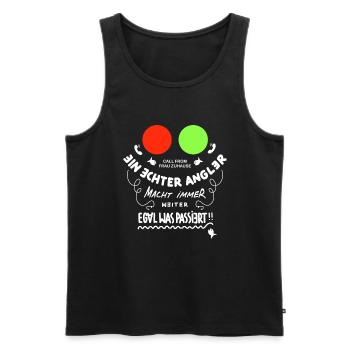 Echter Angler - Männer Premium Bio Tank Top - Schwarz - Vorne - Michal (187cm)