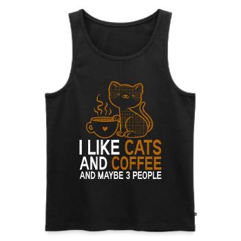 Cat Cat Lover for Women - Men's Premium Organic Tank Top - black - Front - Michal (187cm)