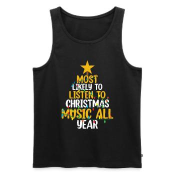 Elfes de Noël - Débardeur bio Premium Homme - noir - Devant - Michal (187cm)