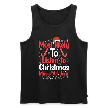 Elfes de Noël - Débardeur bio Premium Homme - noir - Devant - Michal (187cm)