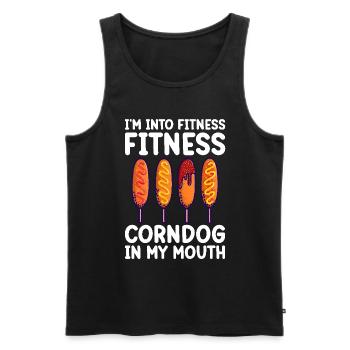Hot Dog Costume Camping Outfit - Men's Premium Organic Tank Top - black - Front - Michal (187cm)