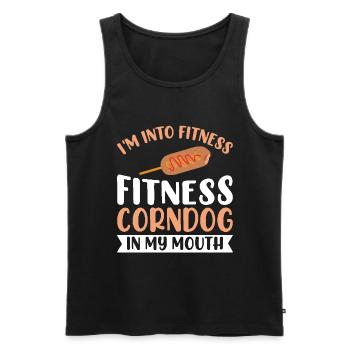 Hot Dog Costume Camping Outfit - Men's Premium Organic Tank Top - black - Front - Michal (187cm)