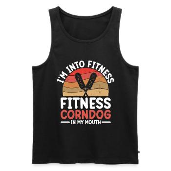 Hot Dog Costume Camping Outfit - Men's Premium Organic Tank Top - black - Front - Michal (187cm)