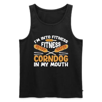 Hot Dog Costume Camping Outfit - Men's Premium Organic Tank Top - black - Front - Michal (187cm)