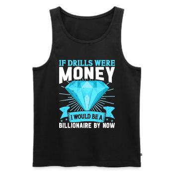Diamonds Painting for Art Lovers - Men's Premium Organic Tank Top - black - Front - Michal (187cm)