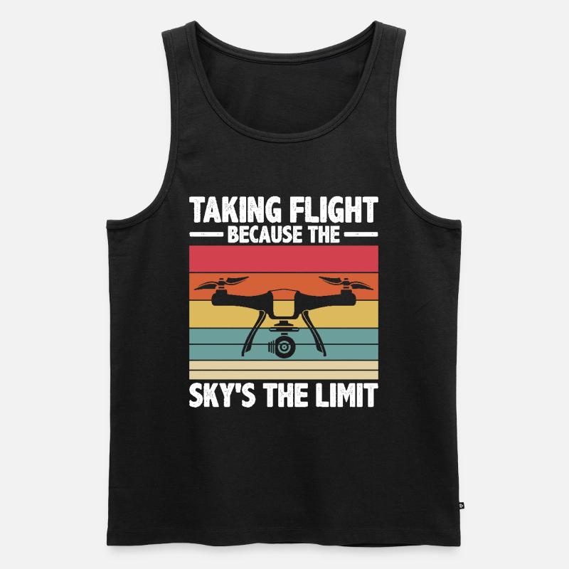 Drone Quadcopter Drone Pilot - Men's Premium Organic Tank Top - black