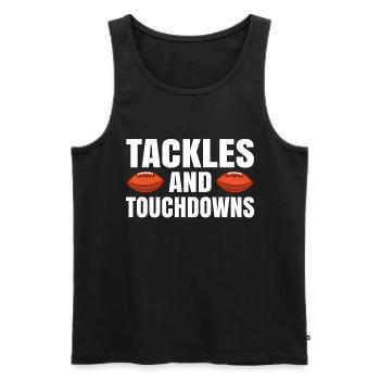 American Football Herren Football Player Kinder - Männer Premium Bio Tank Top - Schwarz - Vorne - AI Model Male 178 light (178cm)