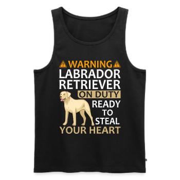 Conception de propriétaire de chien Labrador pour les amoureux des chiens - Débardeur bio Premium Homme - noir - Devant - Michal (187cm)
