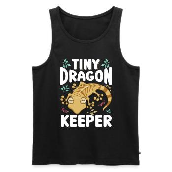 Leopardengecko Dinosaurier Lustige Leopard Gecko - Männer Premium Bio Tank Top - Schwarz - Vorne - AI Model Male 178 light (178cm)