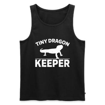 Leopardengecko Dinosaurier Lustige Leopard Gecko - Männer Premium Bio Tank Top - Schwarz - Vorne - AI Model Male 178 light (178cm)