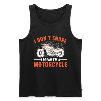 Motorcycle Motorcyclist Men Motorcycle - Men's Premium Organic Tank Top - black - Front - AI Model Male 178 light (178cm)