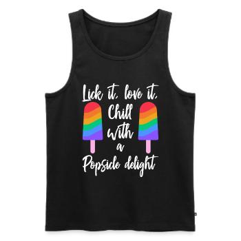 Sommer Eis Stiel Lustige Eiscreme Beach Pool Party - Männer Premium Bio Tank Top - Schwarz - Vorne - Michal (187cm)