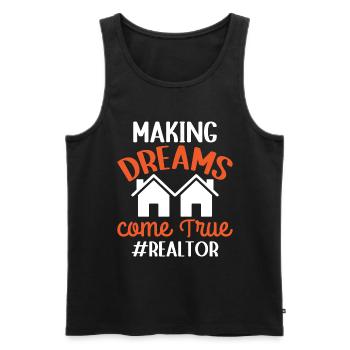 Immobilienmakler Makler Immobilien - Männer Premium Bio Tank Top - Schwarz - Vorne - Michal (187cm)