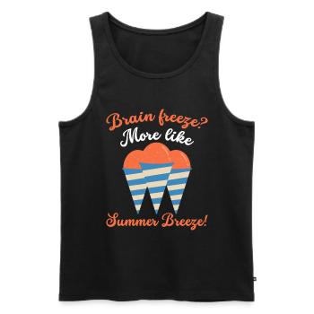 Schneekegel Eis Eis Am Stiel Cream Beach - Männer Premium Bio Tank Top - Schwarz - Vorne - AI Model Male 178 light (178cm)