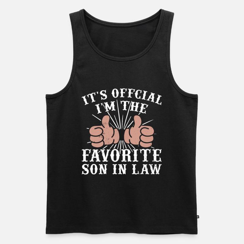 Lieblingssohn Vater Mutter Schwiegermutter - Männer Premium Bio Tank Top - Schwarz
