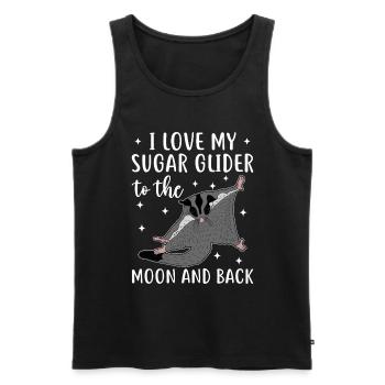Sugar glider - Men's Premium Organic Tank Top - black - Front - AI Model Male 178 light (178cm)