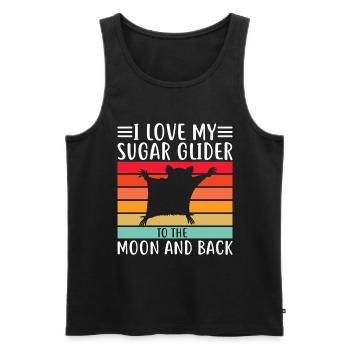 Sugar glider - Men's Premium Organic Tank Top - black - Front - AI Model Male 178 light (178cm)