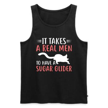 Sugar glider - Men's Premium Organic Tank Top - black - Front - AI Model Male 178 light (178cm)