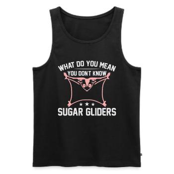 Sugar glider - Men's Premium Organic Tank Top - black - Front - AI Model Male 178 light (178cm)