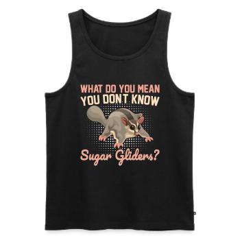 Sugar glider - Men's Premium Organic Tank Top - black - Front - AI Model Male 178 light (178cm)