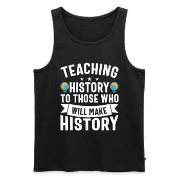 Appréciation du professeur d’histoire Cours d’histoire - Débardeur bio Premium Homme - noir - Devant - Michal (187cm)