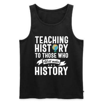 Appréciation du professeur d’histoire Cours d’histoire - Débardeur bio Premium Homme - noir - Devant - Michal (187cm)