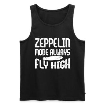 Vintage Zeppelin Airship 70 Years - Men's Premium Organic Tank Top - black - Front - AI Model Male 178 light (178cm)