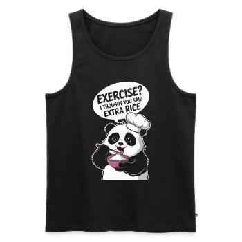 Pandabär Hast Zusätzlichen Reis Gesagt - Männer Premium Bio Tank Top - Schwarz - Vorne - AI Model Male 178 light (178cm)
