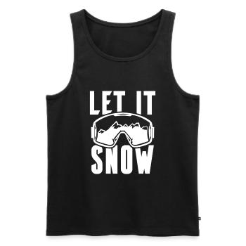 Let it Snow Winter Ski - Men's Premium Organic Tank Top - black - Front - Michal (187cm)