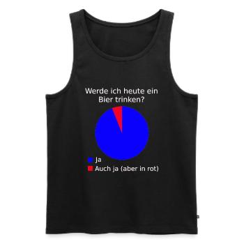 Bier Biertrinker Wochenende Ausgehen Party lustig - Männer Premium Bio Tank Top - Schwarz - Vorne - Michal (187cm)