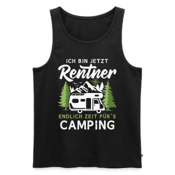 Wohnmobil Rentner endlich Zeit für Camping - Männer Premium Bio Tank Top - Schwarz - Vorne - Michal (187cm)