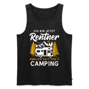 Wohnmobil Rentner endlich Zeit für Camping - Männer Premium Bio Tank Top - Schwarz - Vorne - Michal (187cm)