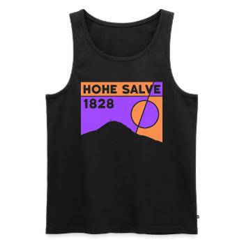 Hohe Salve Randonnée Sentier de randonnée Tyrol Kitzbühel - Débardeur bio Premium Homme - noir - Devant - AI Model Male 178 light (178cm)