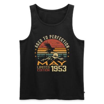 Mai 1953 Geburtstag Mai 1953 Geschenk 1953 Mai - Männer Premium Bio Tank Top - Schwarz - Vorne - Michal (187cm)
