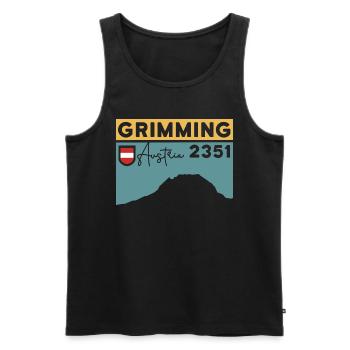 Hoher Grimming Finisher Höhe Wanderung Dachstein - Männer Premium Bio Tank Top - Schwarz - Vorne - AI Model Male 178 light (178cm)
