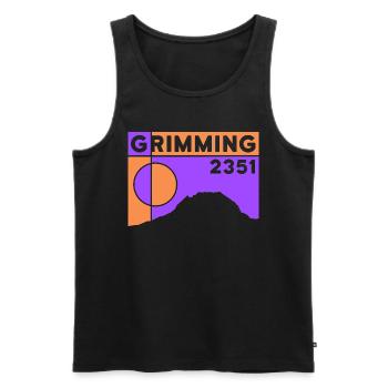 Hoher Grimming Finisher Höhe Wanderung Dachstein - Männer Premium Bio Tank Top - Schwarz - Vorne - AI Model Male 178 light (178cm)