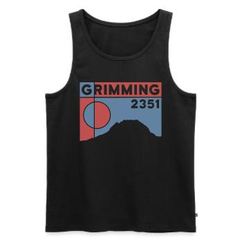 Hoher Grimming Finisher Höhe Wanderung Dachstein - Männer Premium Bio Tank Top - Schwarz - Vorne - AI Model Male 178 light (178cm)