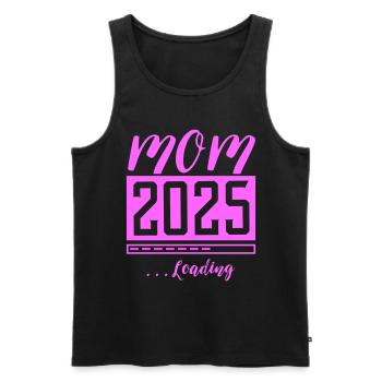 Mama 2025 Mom Loading Schwanger Spruch - Männer Premium Bio Tank Top - Schwarz - Vorne - AI Model Male 178 light (178cm)