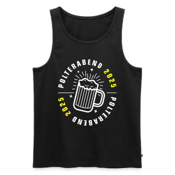 Polterabend 2025 - Männer Premium Bio Tank Top - Schwarz - Vorne - Michal (187cm)