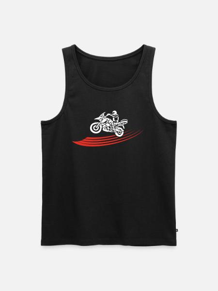 Biker Design Motorradfahrer Geschenk - Männer Premium Bio Tank Top - Schwarz