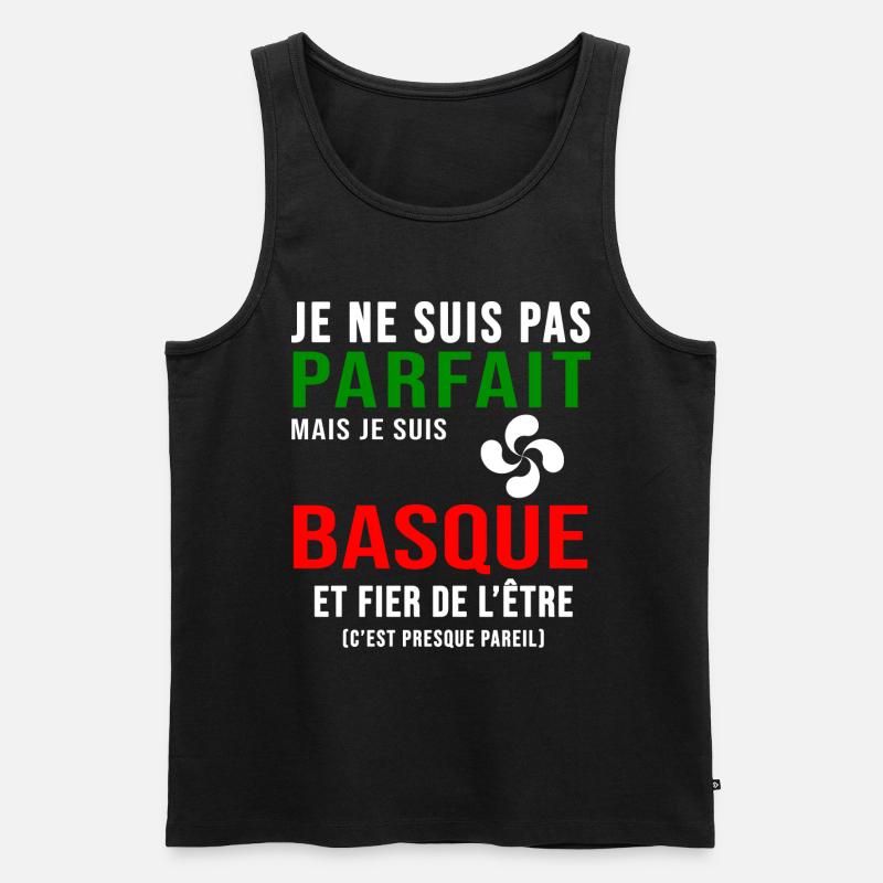 Baque pays basque parfait basque - Débardeur bio Premium Homme - noir